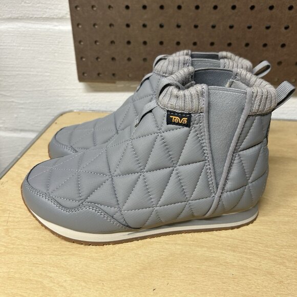 Teva Women’s Ember Mid Quilted Slippers Winter Hiking Boots Gray Size 6 - Picture 4 of 9